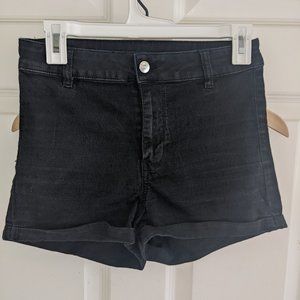 Divided Black Stretch High Waist Shorts size 8